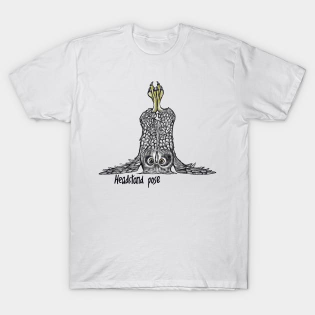 Headstand Pose T-Shirt by msmart